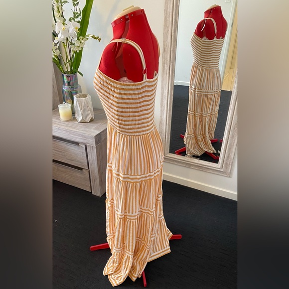 Size M (12) “Label of love” Terracotta and white striped maxi dress - Picture 6 of 11
